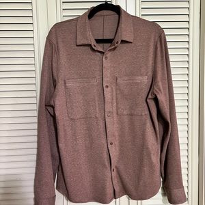 Lululemon Soft Knit Overshirt in Heathered Roasted Brown